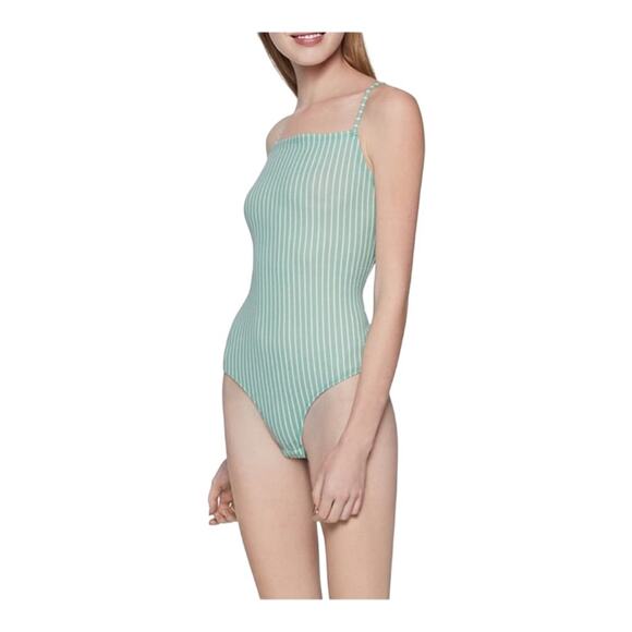 New ~ BCBGENERATION ~ Striped Square Neck Bodysuit ~ sz L - Picture 5 of 7
